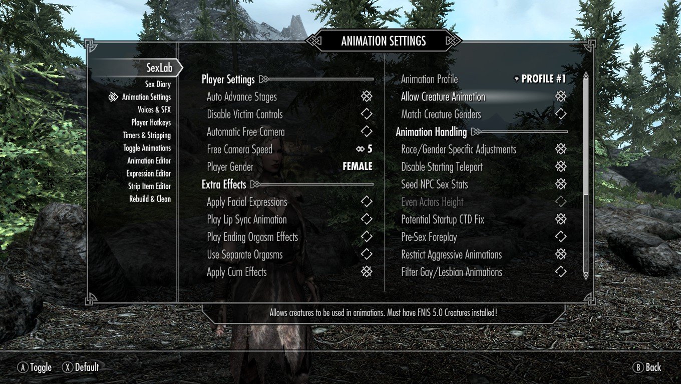 skyrim player specific animations